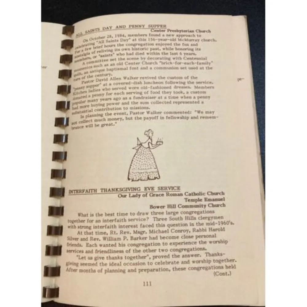South Hill Interfaith Ministry Pittsburgh Recipe‎ Cookbook 1985 Jewish Christian